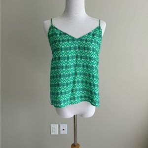 PalomaBlue Silk print top with tie shoulders and beading